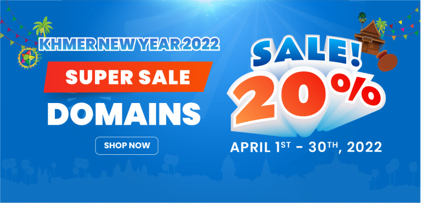 SALE 20% FOR DOMAIN NAME