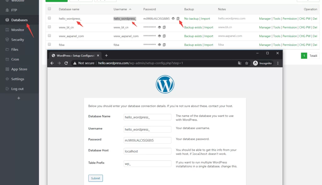 Enter your domain name in the browser to access it.