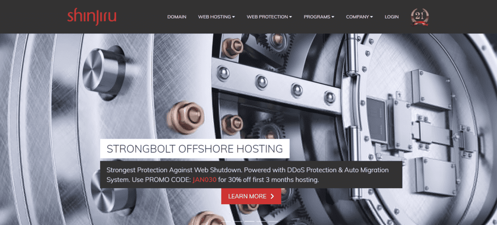 6. Shinjiru - offshore hosting dmca ignored