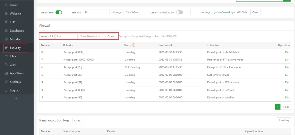 3. Release Ports