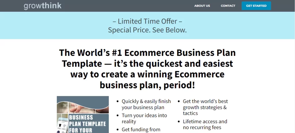 Growthink’s Ecommerce Business Plan Template