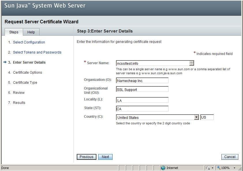 Generating A Csr On Sun Java System Web Server X Byte Byte