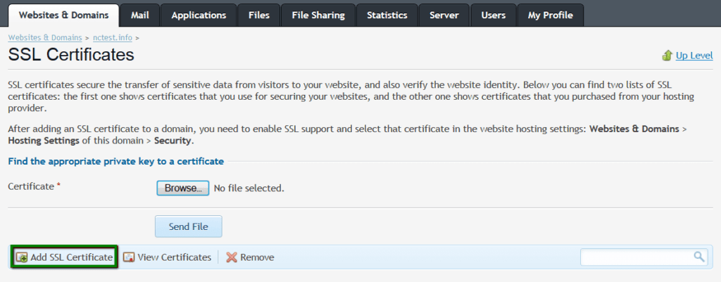 Generating A CSR In Plesk 12 1Byte1Byte