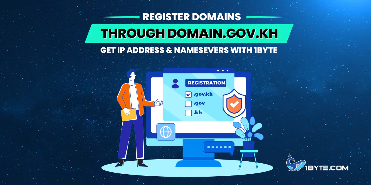 Register Domains through domain.gov.kh, Get IP Address & Namesevers with 1Byte