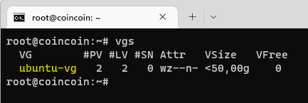 Ubuntu 18.04, VG named "ubuntu-vg"