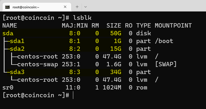 Before Upgrade Storage: 50GB