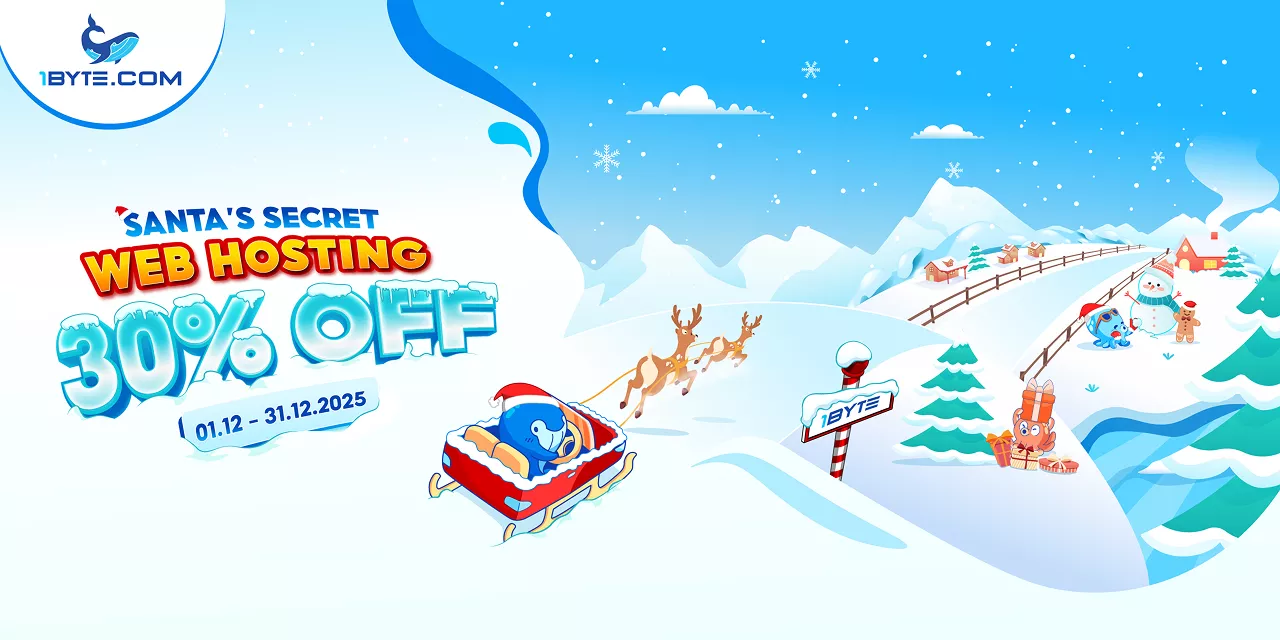 Christmas Cheer 2025: 30% OFF Web Hosting this December at 1Byte