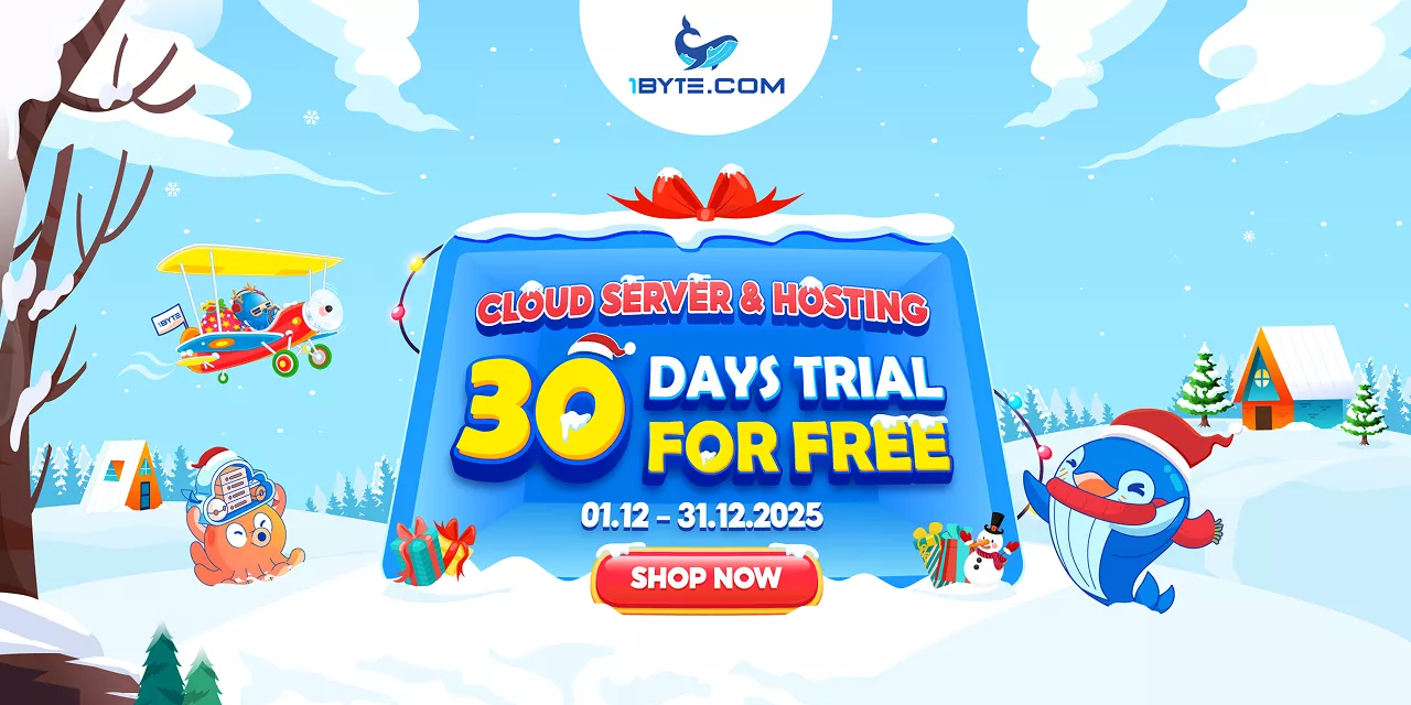Christmas Cheer 2025: 30-Day Free Trials this December at 1Byte