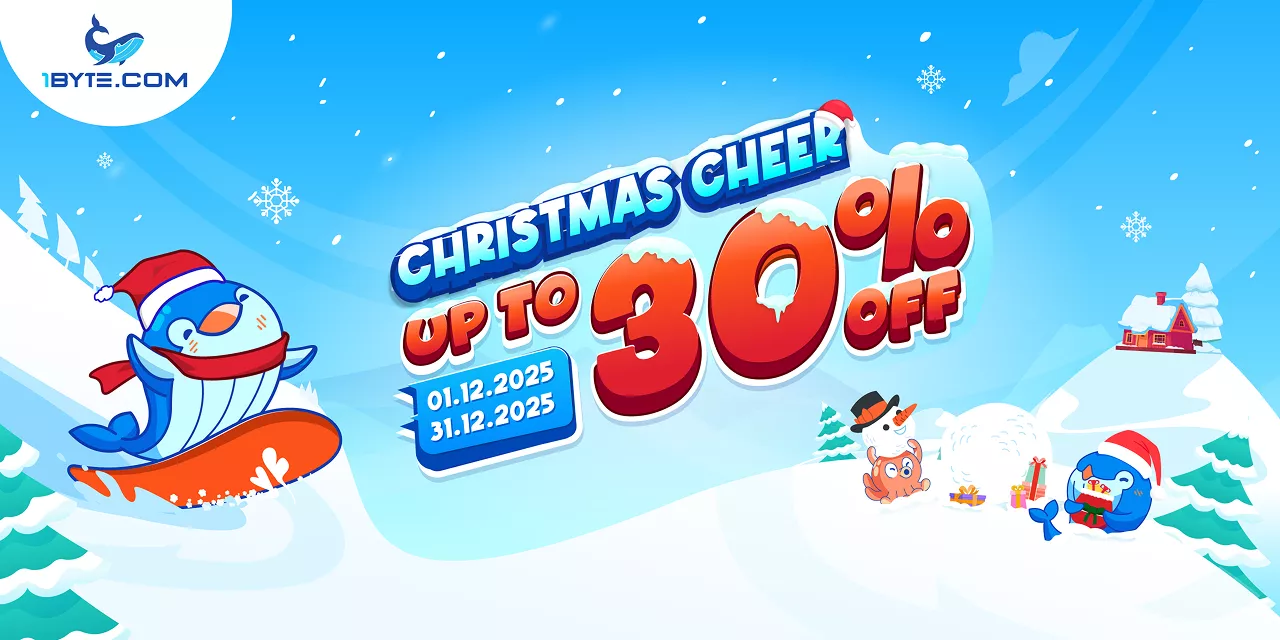1Byte’s Christmas Cheer Mega Sale this December 2025!