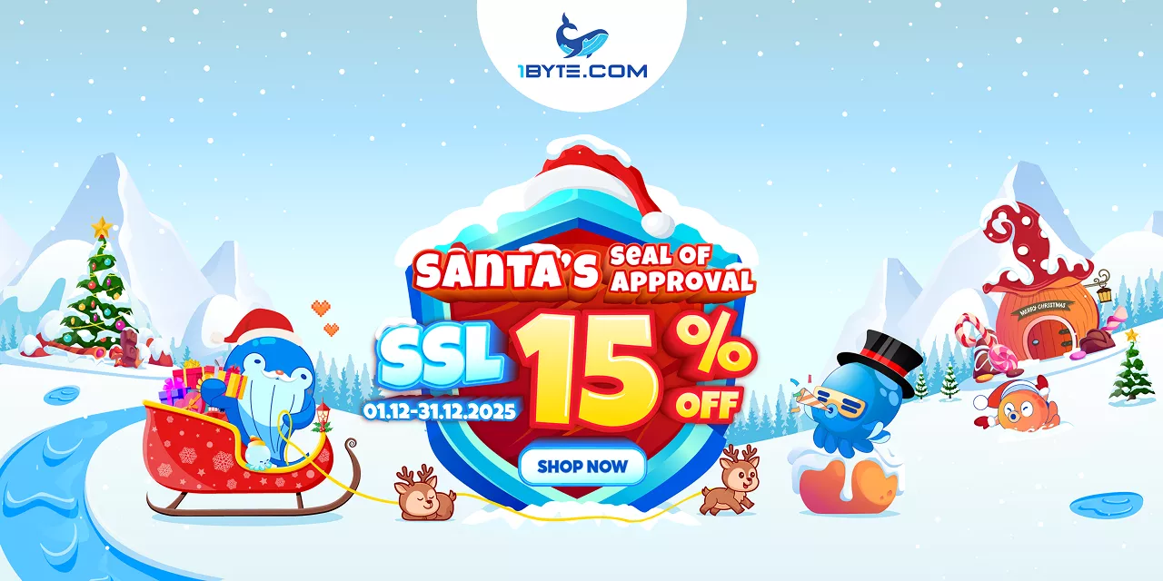 Christmas Cheer 2025: 15% OFF SSL this December at 1Byte