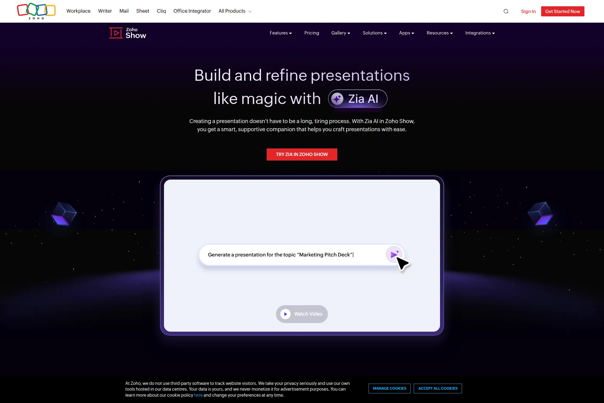 21. Zoho Show (Zia AI)