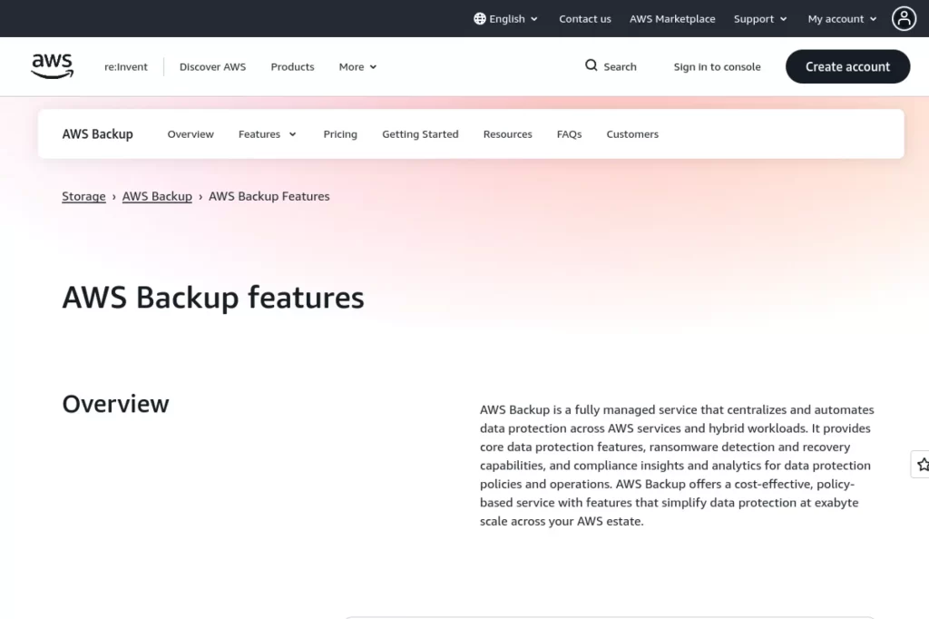10. AWS Backup