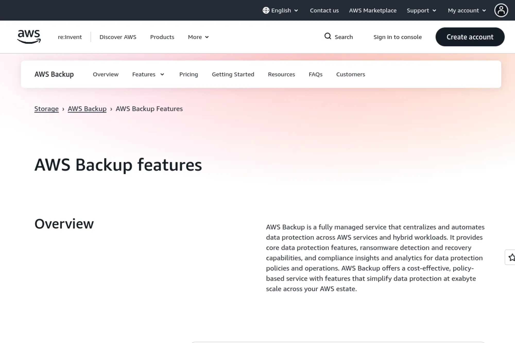 10. AWS Backup