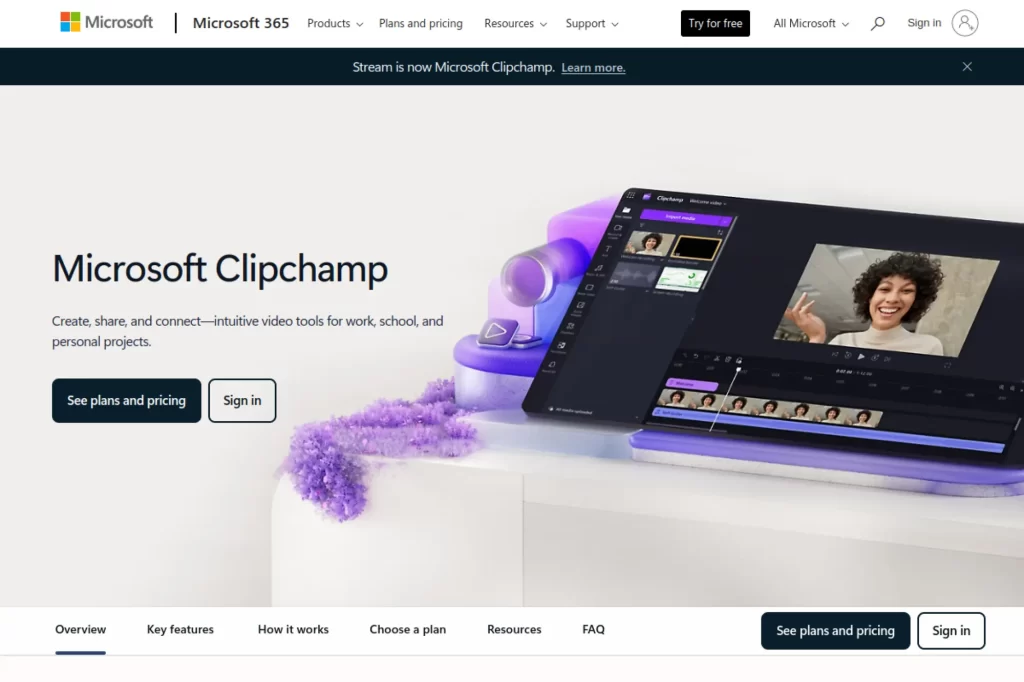 4. Microsoft Clipchamp