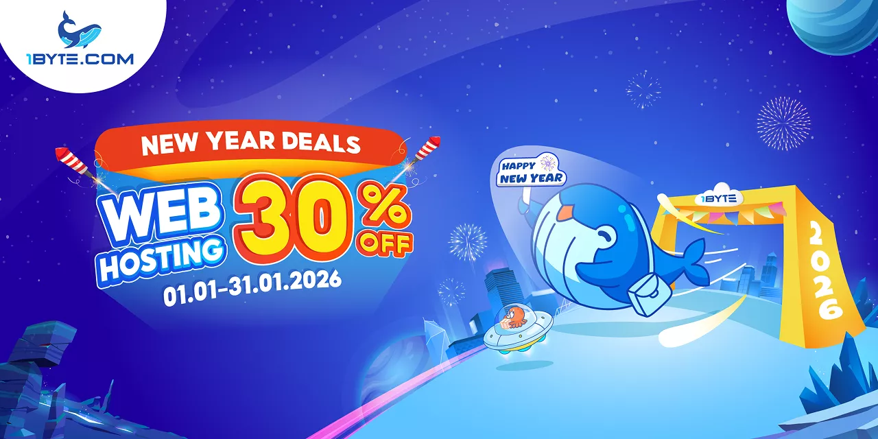 Jumpstart Your 2026 with 30% OFF 1Byte's Web Hosting