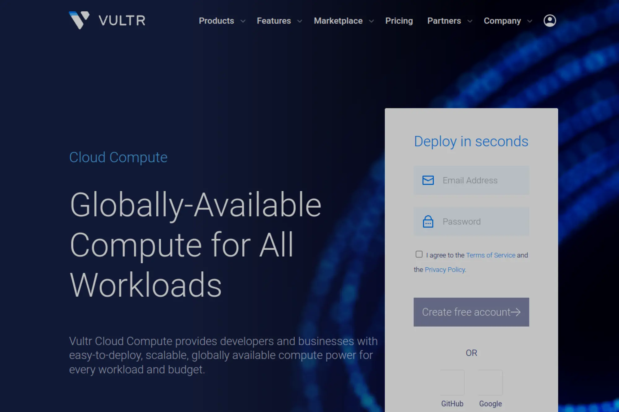 8. Vultr Cloud Compute