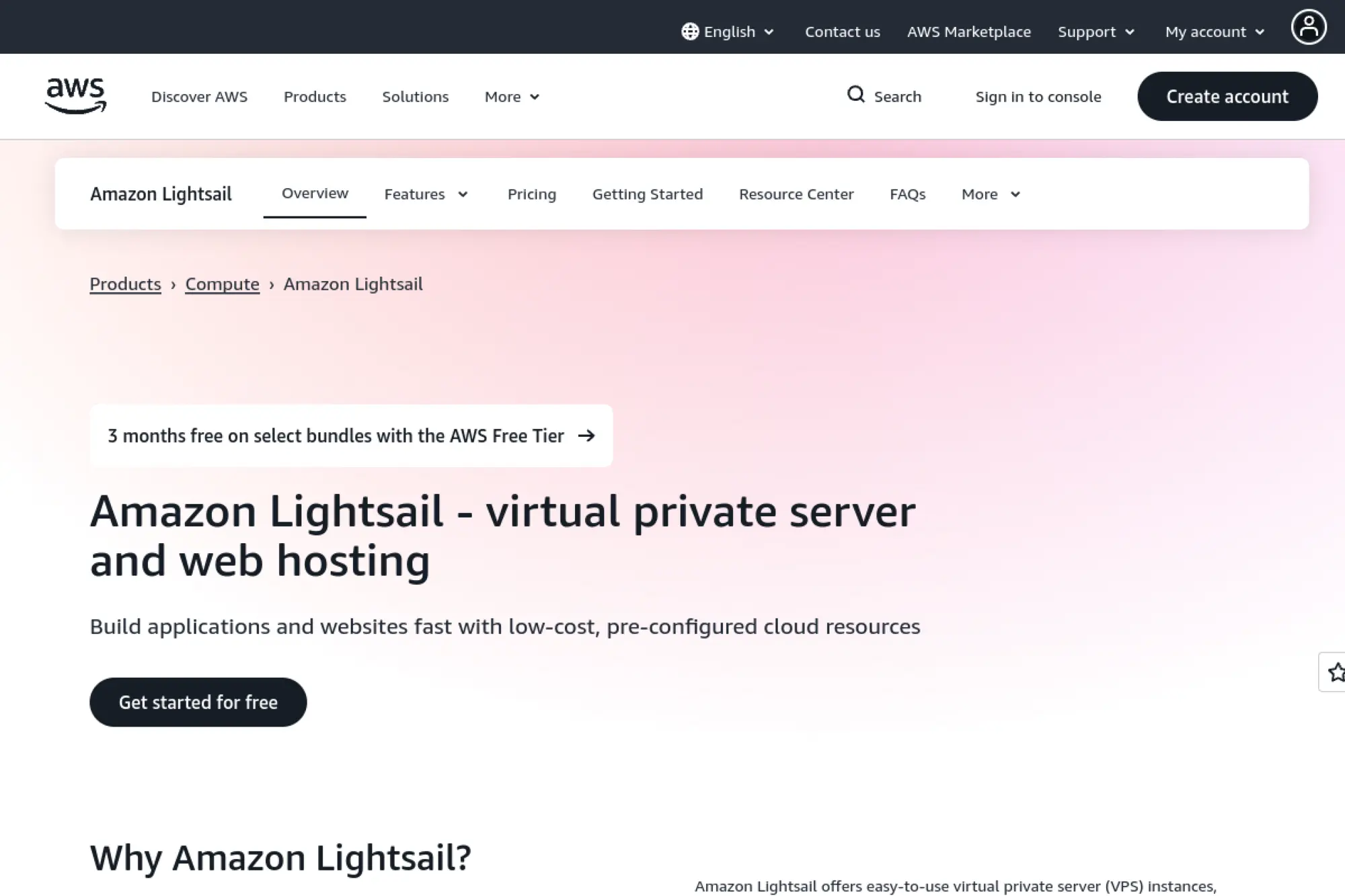 19. Amazon Lightsail