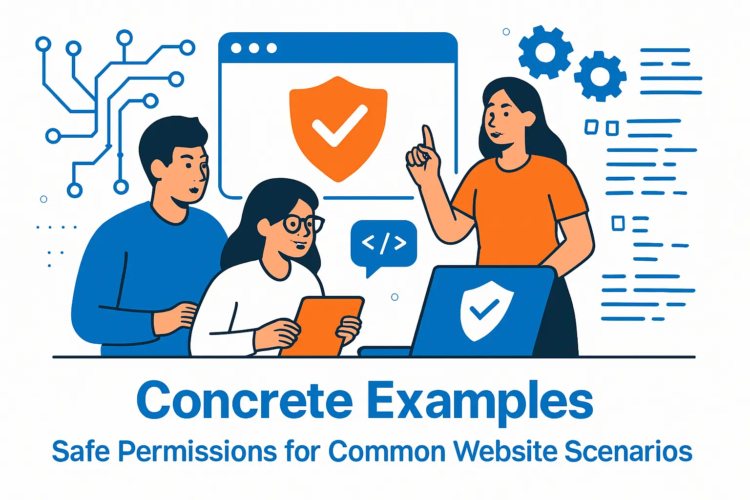 Concrete Examples: Safe Permissions for Common Website Scenarios