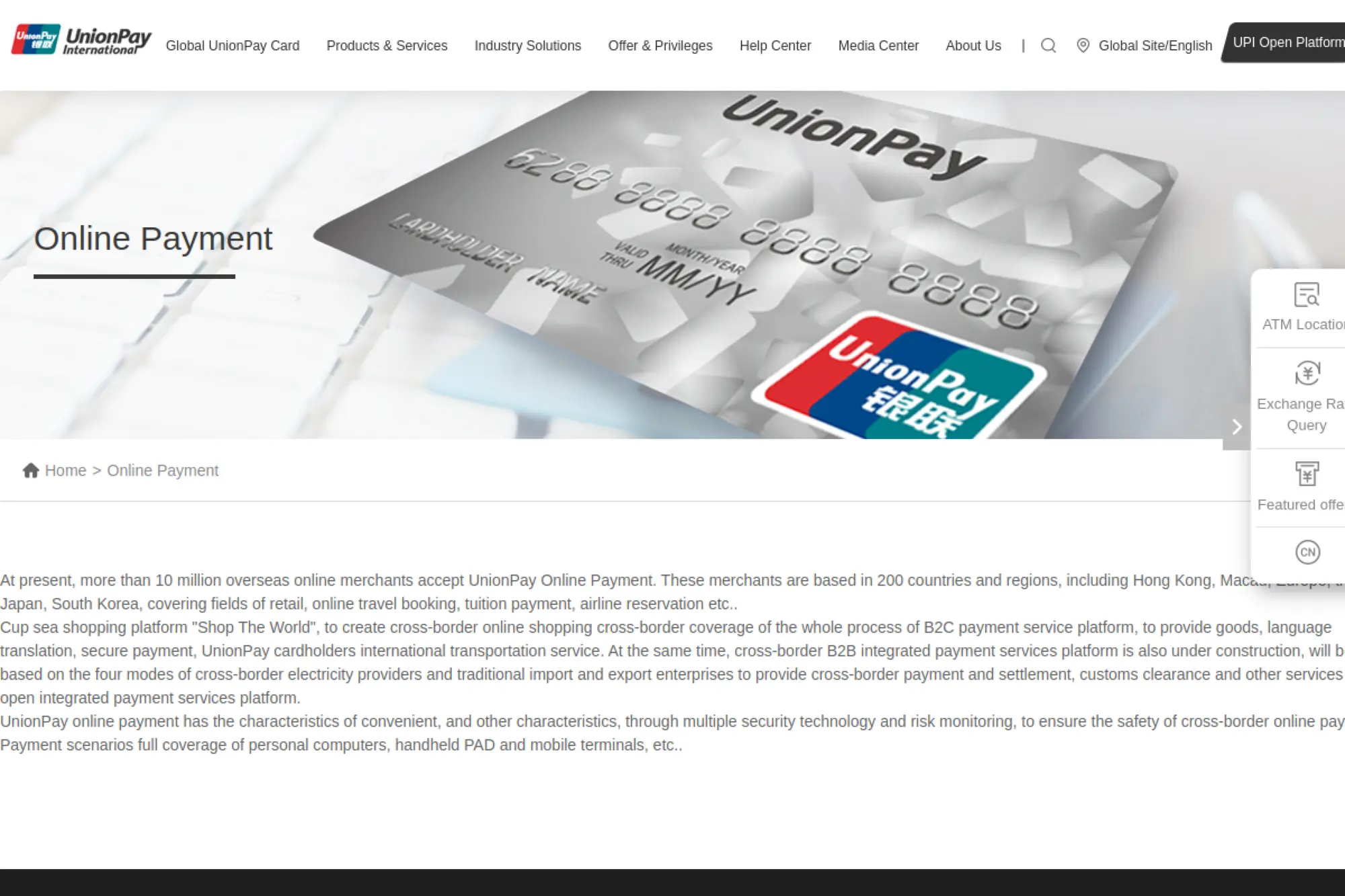 29. UnionPay Online Payment