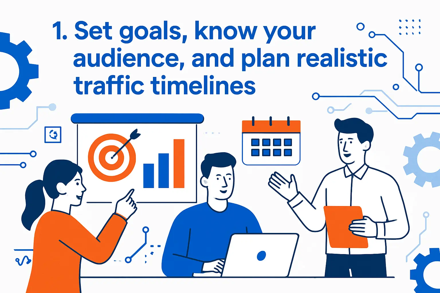 1. Set goals, know your audience, and plan realistic traffic timelines