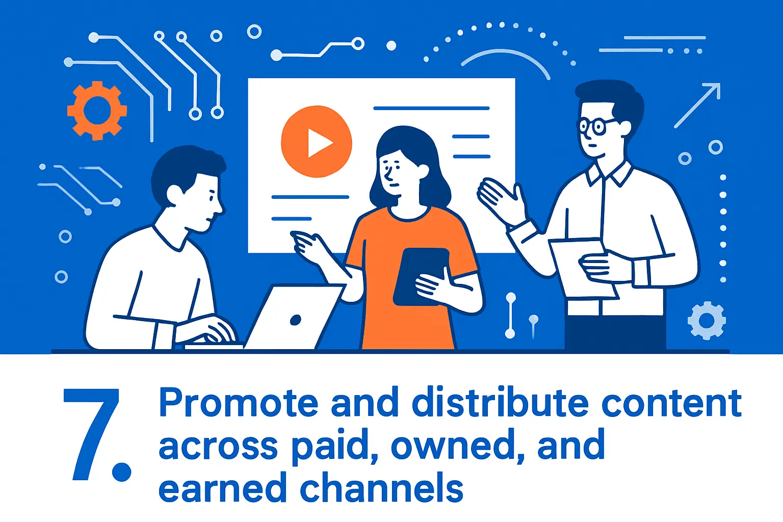 7. Promote and distribute content across paid, owned, and earned channels