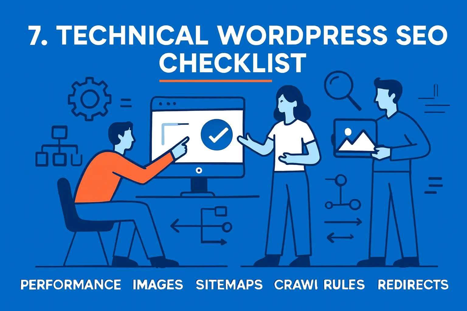 7. Technical WordPress SEO checklist performance images sitemaps crawl rules and redirects