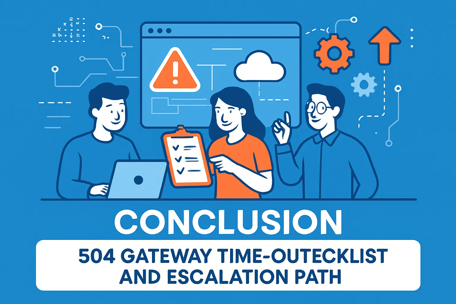 Conclusion: 504 gateway time-out checklist and escalation path