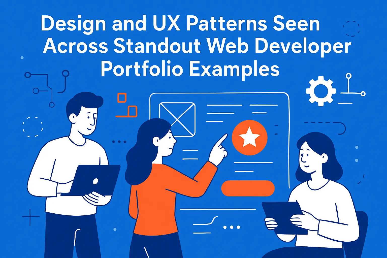 Design and UX patterns seen across standout web developer portfolio examples