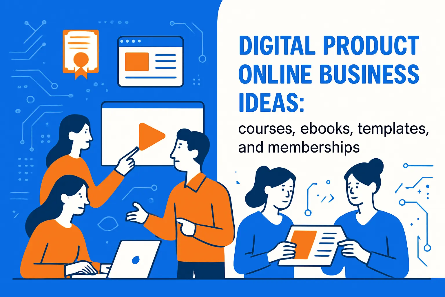 Digital product online business ideas: courses, ebooks, templates, and memberships