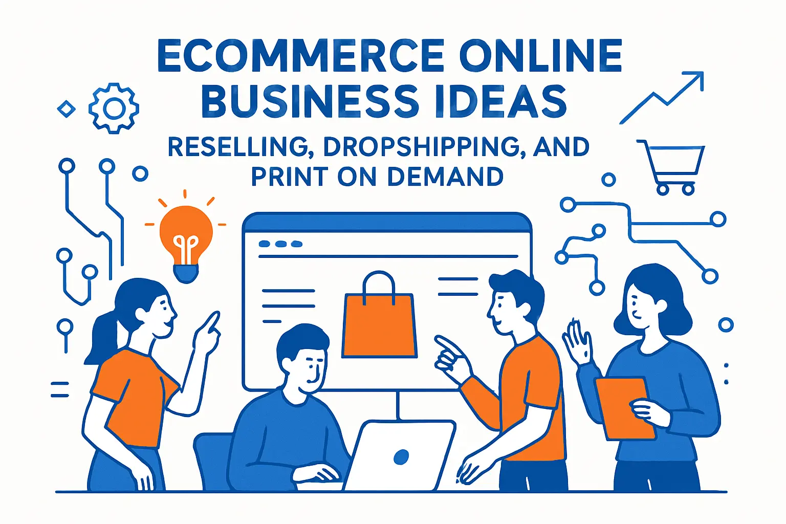 Ecommerce online business ideas: reselling, dropshipping, and print on demand