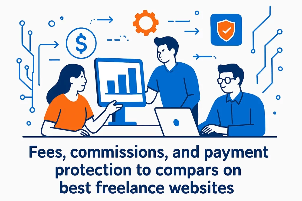 Fees, commissions, and payment protection to compare on best freelance websites