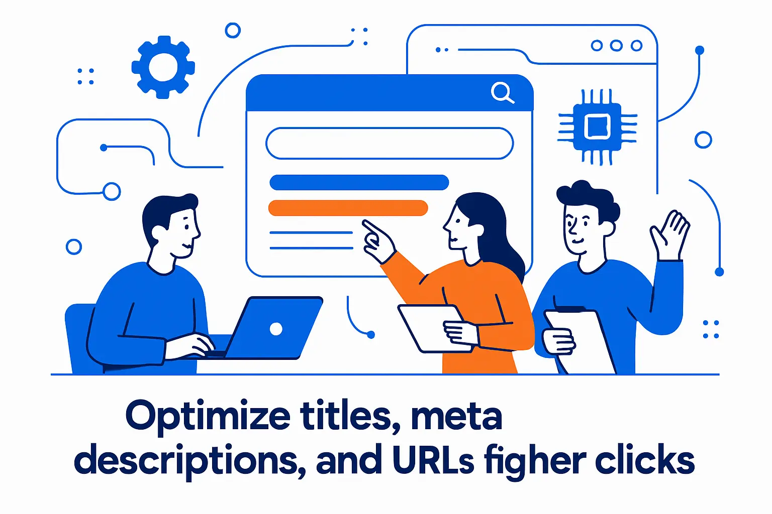 Optimize titles, meta descriptions, and URLs for higher clicks