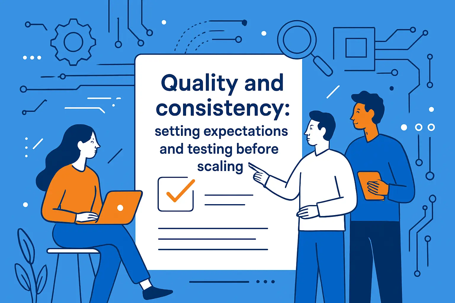 Quality and consistency: setting expectations and testing before scaling