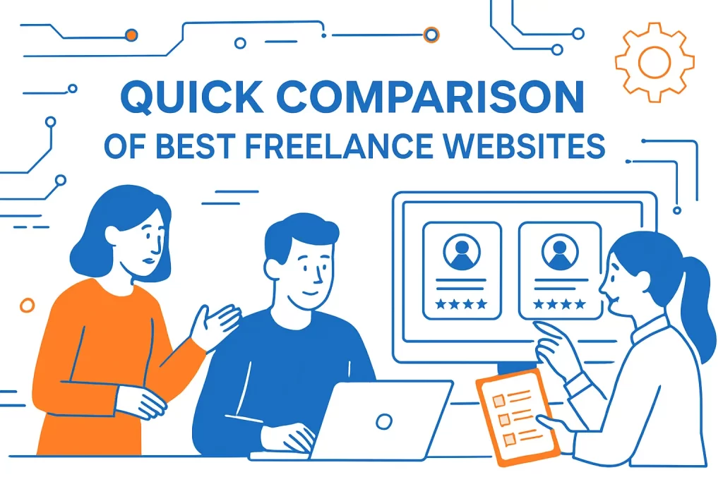 Quick Comparison of best freelance websites
