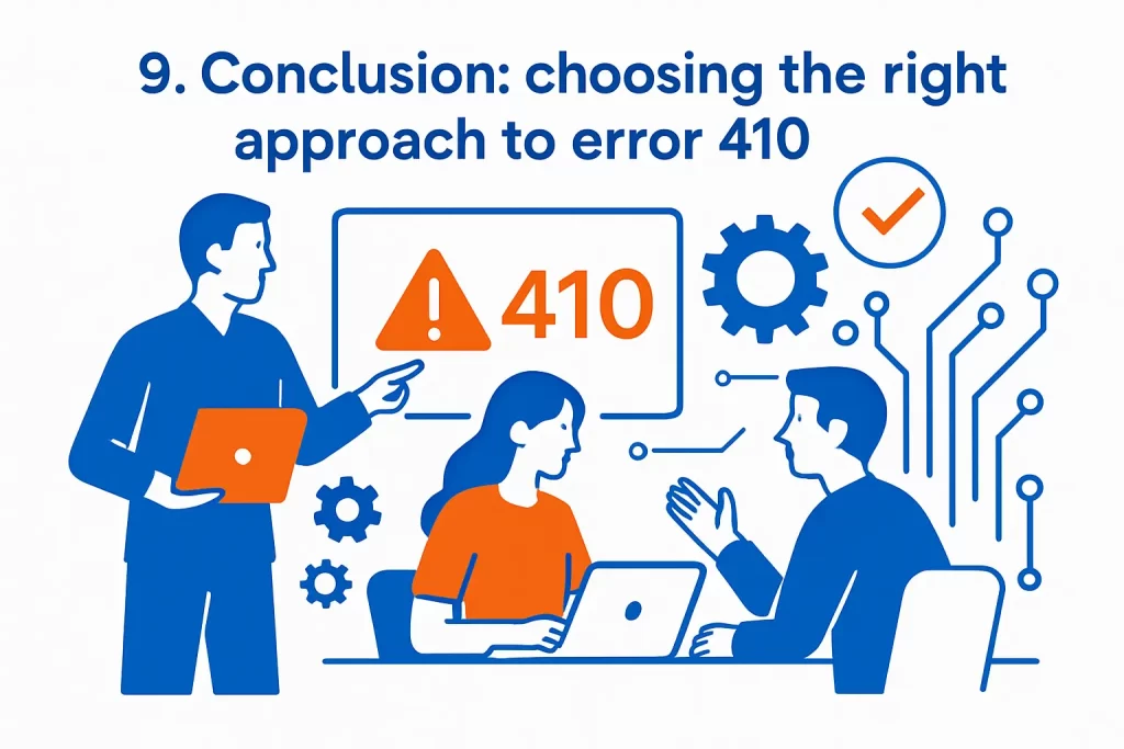 9. Conclusion: choosing the right approach to error 410