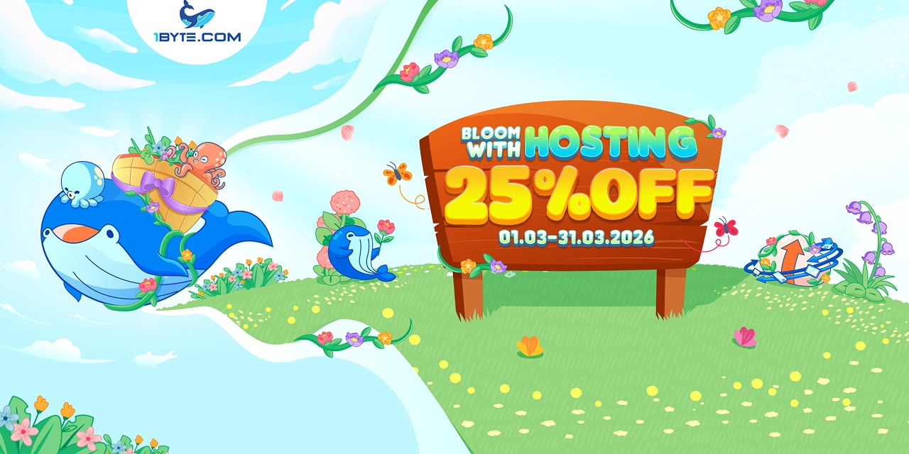 Bloom with Web Hosting at 1Byte: Enjoy Up to 25% Off This Season