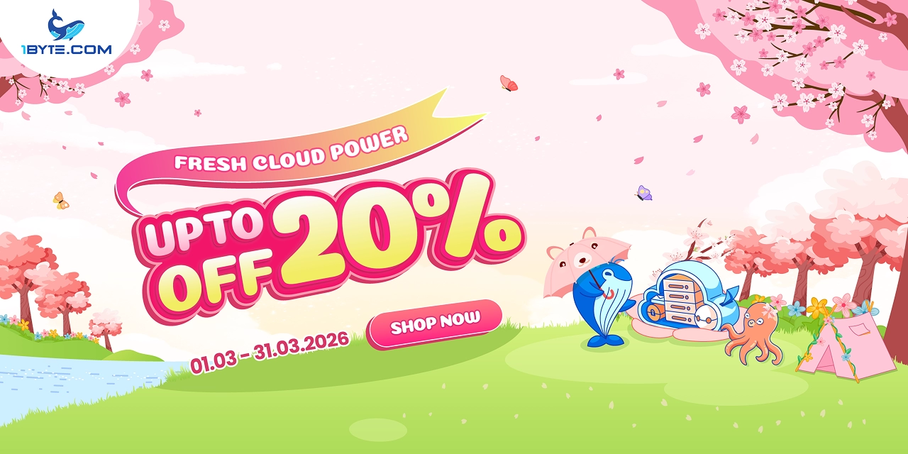 Fresh Cloud Power at 1Byte: Save Up to 20% on Cloud Servers