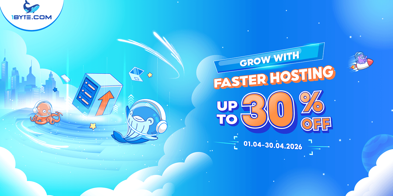 Grow with Faster Hosting: Up to 30% Off Web Hosting at 1Byte