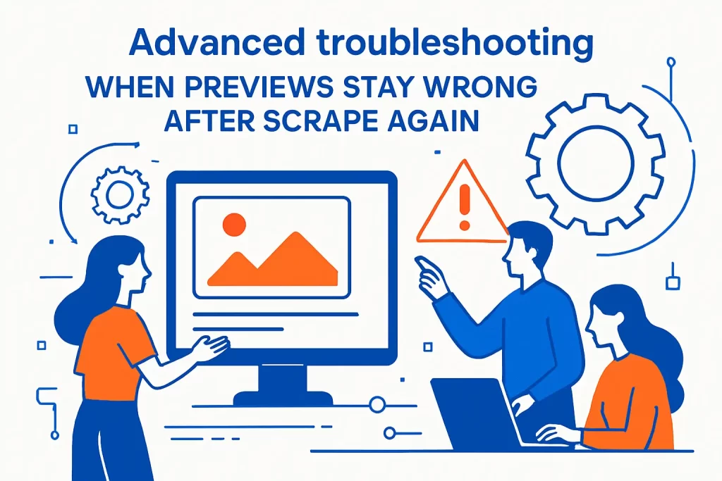 Advanced troubleshooting when previews stay wrong after Scrape Again