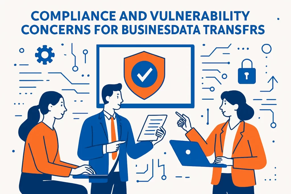 Compliance and vulnerability concerns for business data transfers