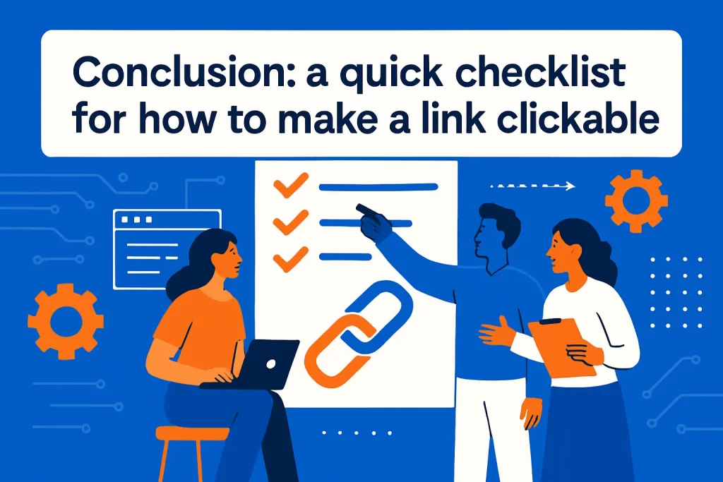 Conclusion: a quick checklist for how to make a link clickable