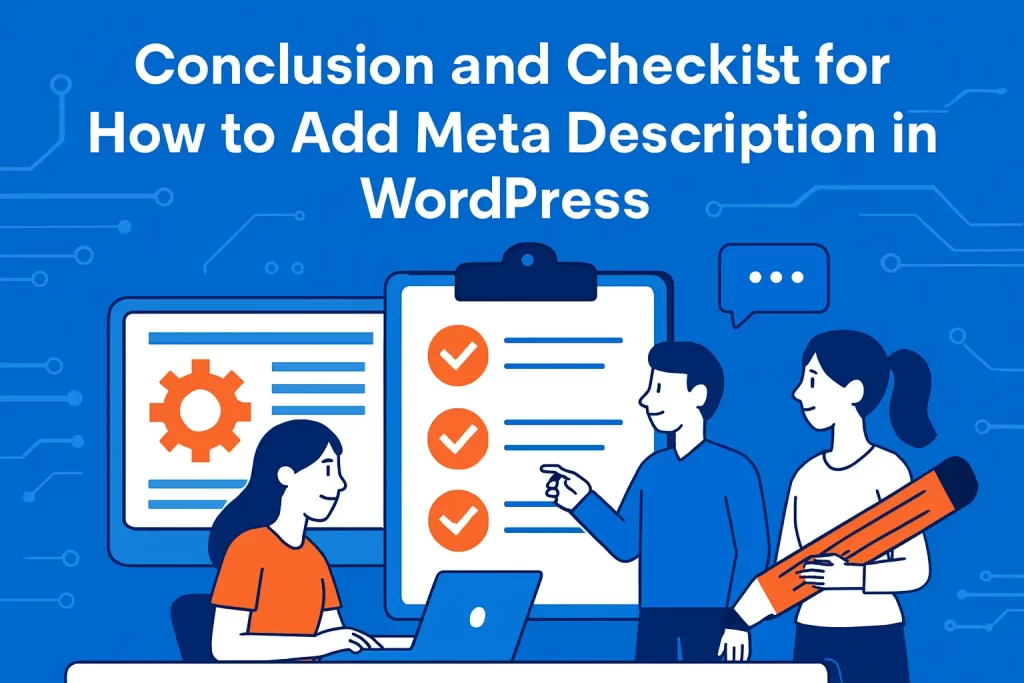 Conclusion and Checklist for How to Add Meta Description in WordPress
