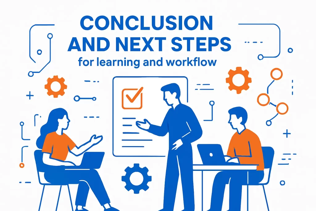 Conclusion and next steps for learning and workflow