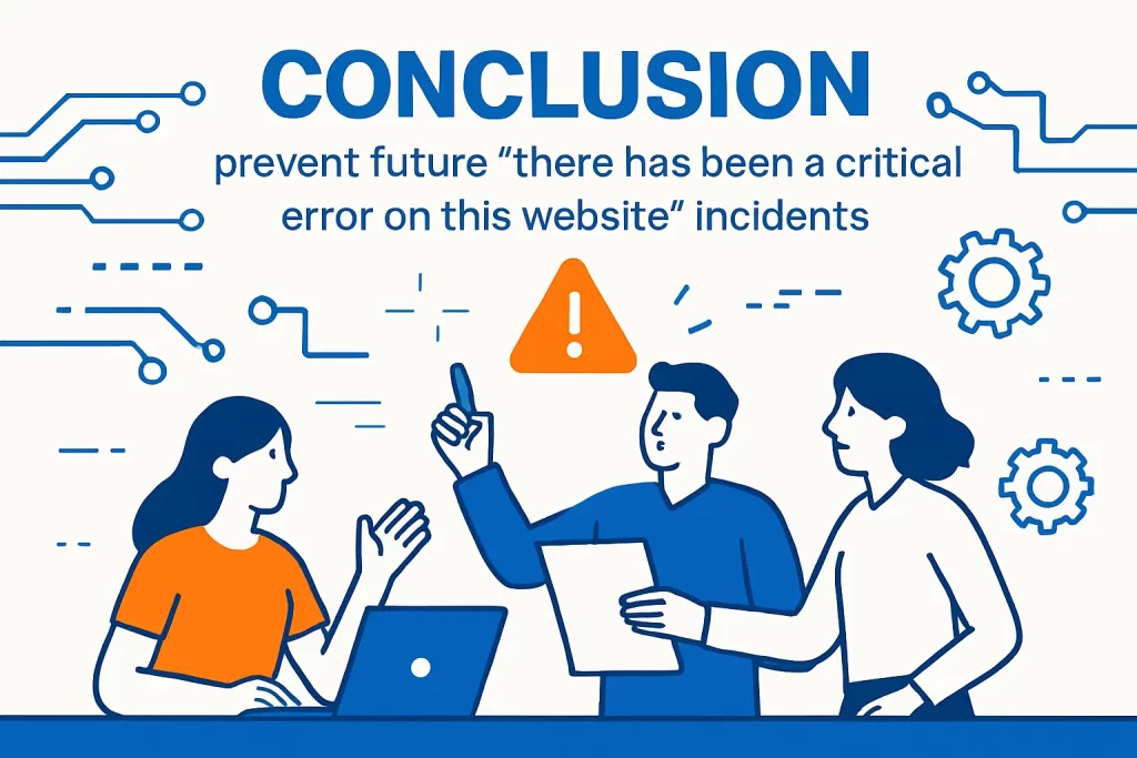 Conclusion: prevent future there has been a critical error on this website incidents