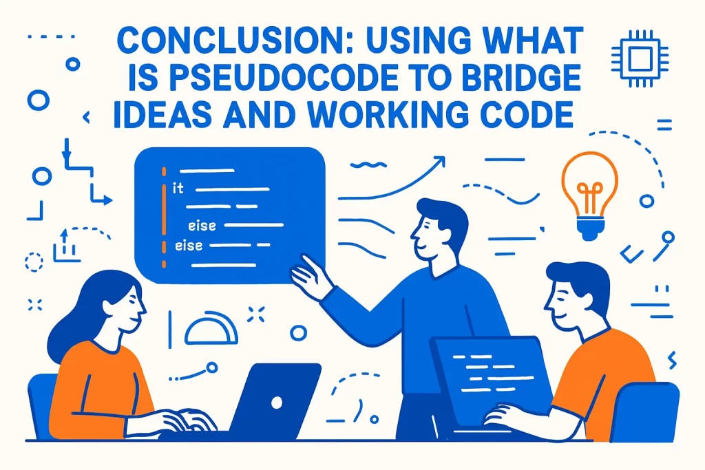 Conclusion: using what is pseudocode to bridge ideas and working code