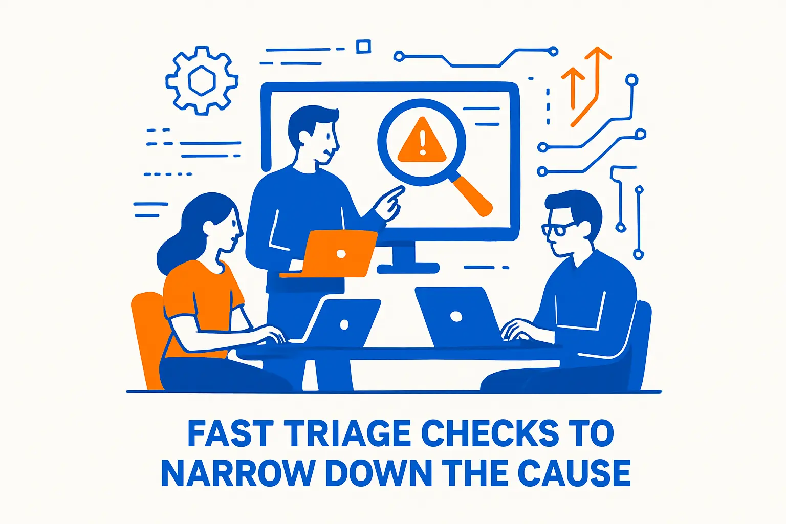Fast triage checks to narrow down the cause