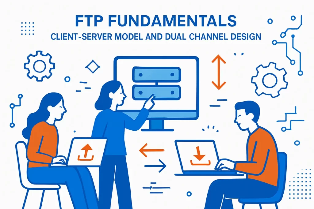 FTP fundamentals: client server model and dual channel design