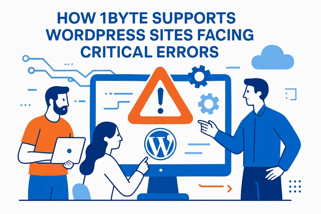 How 1Byte supports WordPress sites facing critical errors