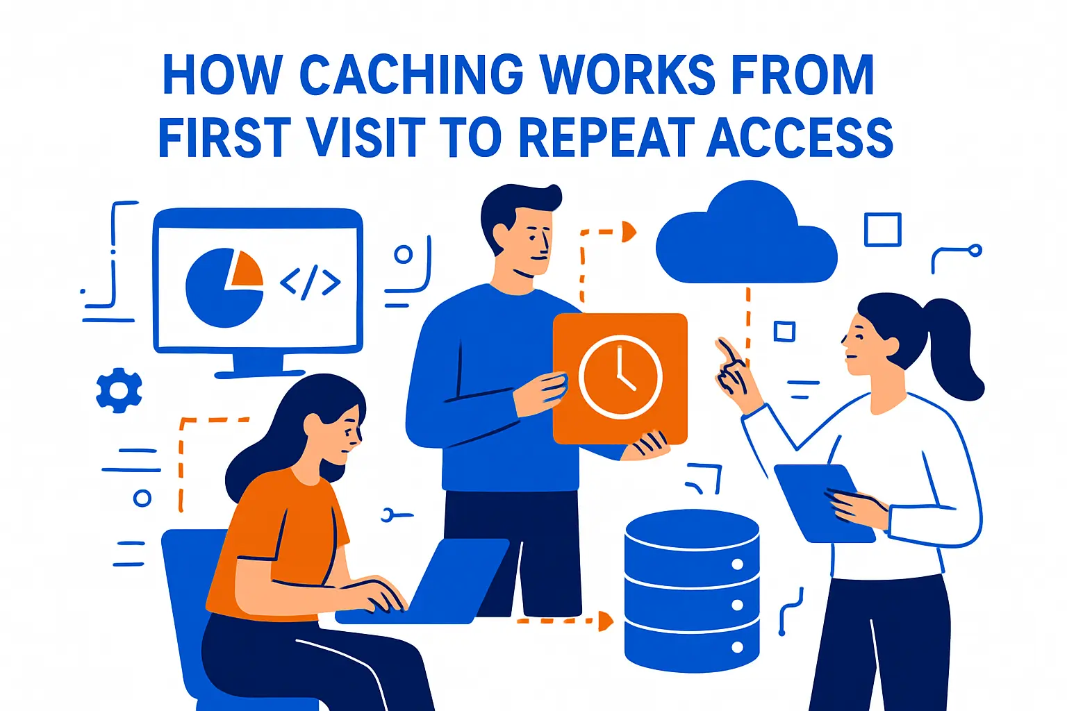 How caching works from first visit to repeat access