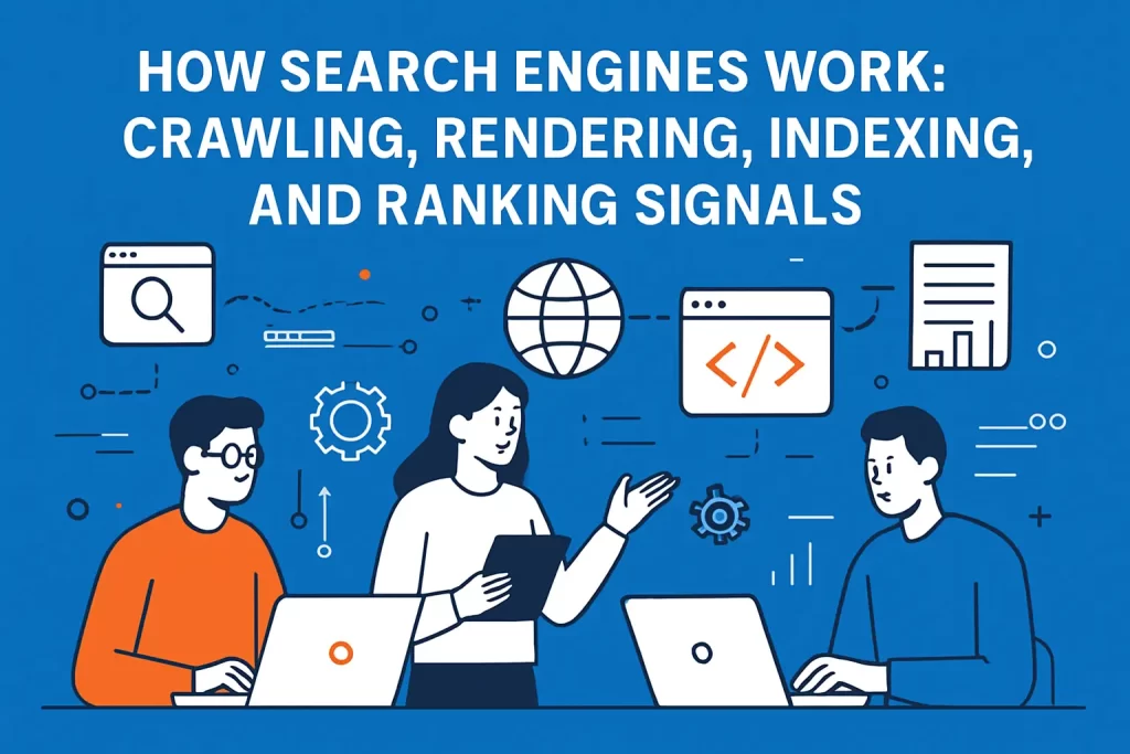 How search engines work: crawling, rendering, indexing, and ranking signals